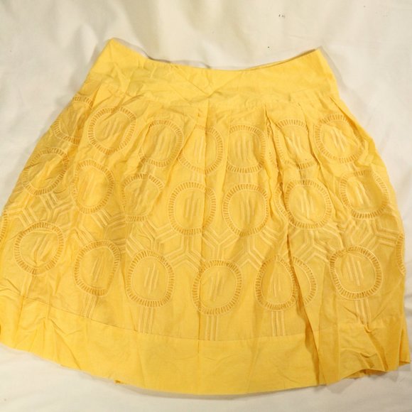 Vtg NYGARD Collection Golden Yellow Pleated A-Line Skirt Sz 10 US - Picture 6 of 8